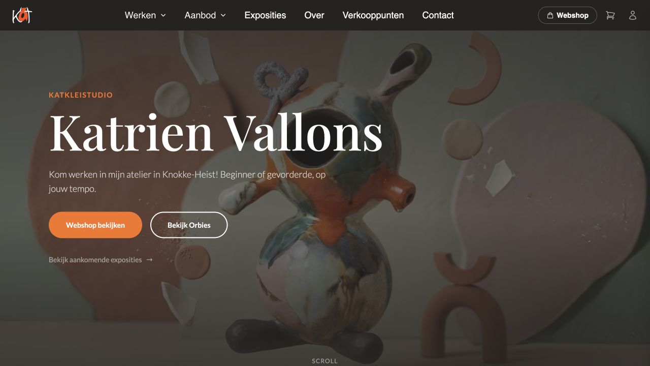 Homepage van KatKleistudio